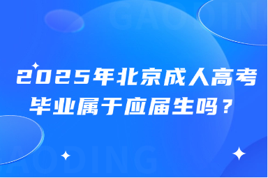 2025年北京成人高考毕业属于应届生吗？